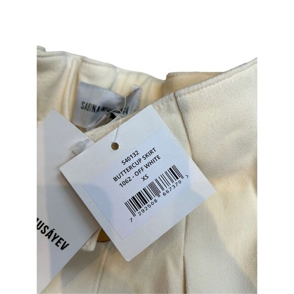 Sabina Musayev Mini Buttercup Skirt Womens Off White Size XS - Picture 4 of 7